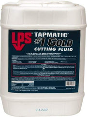 LPS - Tapmatic #1 Gold, 5 Gal Pail Cutting & Tapping Fluid - Straight Oil, For Boring, Broaching, Drilling, Engraving, Facing, Milling, Reaming, Sawing, Tapping, Threading, Turning - Americas Industrial Supply