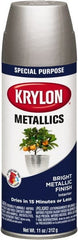Krylon - Silver, 11 oz Net Fill, Gloss, Metallic Spray Paint - Exact Industrial Supply