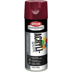 Krylon - Cherry Red, 12 oz Net Fill, Gloss, Lacquer Spray Paint - 15 to 20 Sq Ft per Can, 16 oz Container, Use on Cabinets, Color Coding Steel & Lumber, Conduits, Drums, Ducts, Furniture, Motors, Pipelines, Tools - Americas Industrial Supply