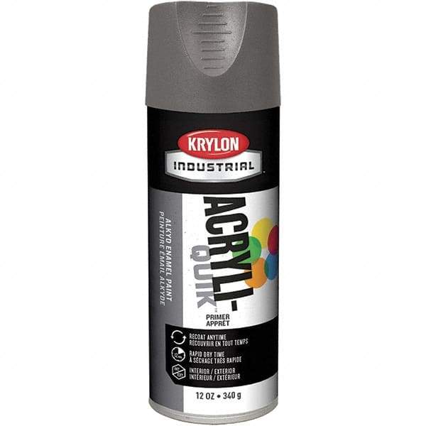 Krylon - 16 oz Gray Primer - 15 to 20 Sq Ft Coverage, Direct to Metal, Quick Drying, Interior/Exterior - Americas Industrial Supply