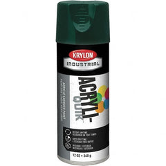 Krylon - Hunter Green, 12 oz Net Fill, Gloss, Lacquer Spray Paint - 15 to 20 Sq Ft per Can, 16 oz Container, Use on Cabinets, Color Coding Steel & Lumber, Conduits, Drums, Ducts, Furniture, Motors, Pipelines, Tools - Americas Industrial Supply