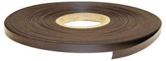 Mag-Mate - 100' Long x 3" Wide x 1/8" Thick Flexible Magnetic Strip - 48 Lb Max Pull Force, 56 Linear Ft/Lb Magnetic Pull Force, Plain Back - Americas Industrial Supply