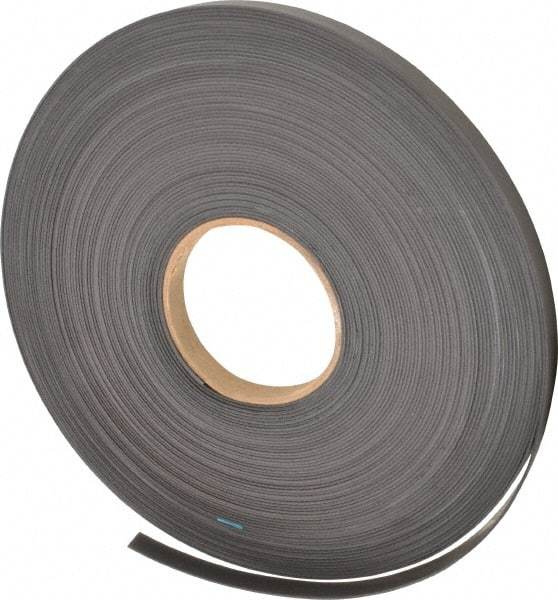 Mag-Mate - 100' Long x 1/2" Wide x 1/16" Thick Flexible Magnetic Strip - 6 Lb Max Pull Force, 3 Linear Ft/Lb Magnetic Pull Force, Plain Back - Americas Industrial Supply