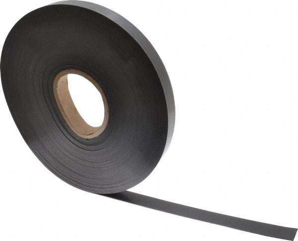 Mag-Mate - 100' Long x 1" Wide x 1/16" Thick Flexible Magnetic Strip - 12 Lb Max Pull Force, 6 Linear Ft/Lb Magnetic Pull Force, Plain Back - Americas Industrial Supply