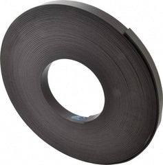 Mag-Mate - 100' Long x 1" Wide x 1/8" Thick Flexible Magnetic Strip - 16 Lb Max Pull Force, 19 Linear Ft/Lb Magnetic Pull Force, Plain Back - Americas Industrial Supply