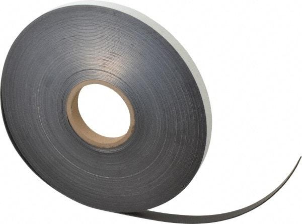 Mag-Mate - 100' Long x 3/4" Wide x 1/16" Thick Flexible Magnetic Strip - 10 Lb Max Pull Force, 5 Linear Ft/Lb Magnetic Pull Force, Adhesive Back - Americas Industrial Supply