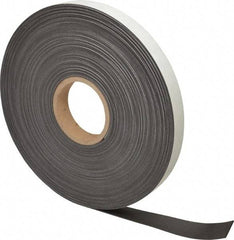 Mag-Mate - 100' Long x 1" Wide x 1/16" Thick Flexible Magnetic Strip - 12 Lb Max Pull Force, 6 Linear Ft/Lb Magnetic Pull Force, Adhesive Back - Americas Industrial Supply