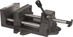 Palmgren - 6" Jaw Opening Capacity x 1-7/8" Throat Depth, Horizontal Drill Press Vise - 6" Wide Jaw, Stationary Base, Standard Speed, 14-1/2" OAL x 4-5/16" Overall Height - Americas Industrial Supply