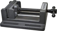 Palmgren - 4" Jaw Opening Capacity x 1-3/4" Throat Depth, Horizontal Drill Press Vise - 4" Wide Jaw, Stationary Base, Standard Speed, 7-1/2" OAL x 2-7/8" Overall Height - Americas Industrial Supply