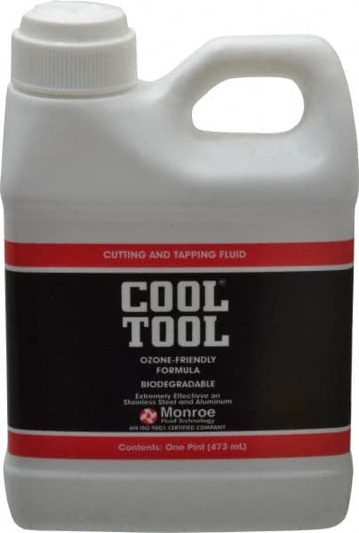 Monroe Fluid Technology - Cool Tool, 1 Pt Can Cutting & Tapping Fluid - Straight Oil, For Blanking, Boring, Broaching, Drilling, Hobbing, Milling, Reaming, Tapping, Turning - Americas Industrial Supply