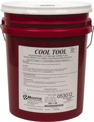 Monroe Fluid Technology - Cool Tool, 5 Gal Pail Cutting & Tapping Fluid - Straight Oil, For Blanking, Boring, Broaching, Drilling, Hobbing, Milling, Reaming, Tapping, Turning - Americas Industrial Supply