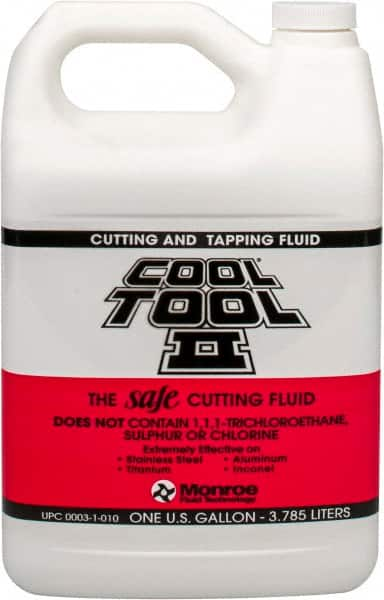 Monroe Fluid Technology - Cool Tool II, 1 Gal Bottle Cutting & Tapping Fluid - Straight Oil, For Blanking, Boring, Broaching, Drilling, Hobbing, Milling, Reaming, Tapping, Turning - Americas Industrial Supply