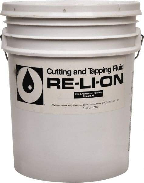 Made in USA - Re-Li-On, 5 Gal Pail Cutting & Tapping Fluid - Naphthenic Oil Based, For Machining, Turning - Americas Industrial Supply