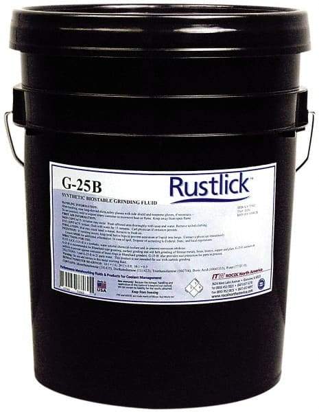 Rustlick - Rustlick G-25B, 5 Gal Pail Grinding Fluid - Synthetic, For Blanchard Grinding, General Grinding - Americas Industrial Supply