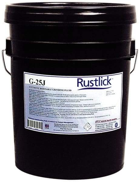 Rustlick - Rustlick G-25J, 5 Gal Pail Grinding Fluid - Synthetic, For Blanchard Grinding, General-Purpose Grinding, Surface - Americas Industrial Supply