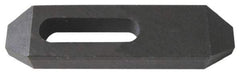 Value Collection - 1/2" Stud, Heat Treated Steel, Plain Strap Clamp - 2.244" Travel, 6" OAL x 1-1/4" Wide x 7/8" High, Black Oxide Finish, Tapered Nose - Americas Industrial Supply