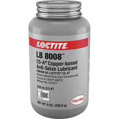 Loctite - 8 oz Can High Temperature Anti-Seize Lubricant - Copper/Graphite, -29 to 1,800°F, Copper Colored, Water Resistant - Americas Industrial Supply