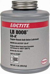 Loctite - 1 Lb Can High Temperature Anti-Seize Lubricant - Copper/Graphite, -29 to 1,800°F, Copper Colored, Water Resistant - Americas Industrial Supply