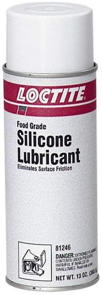 Loctite - 13 oz Aerosol Silicone Lubricant - Translucent, Food Grade - Americas Industrial Supply