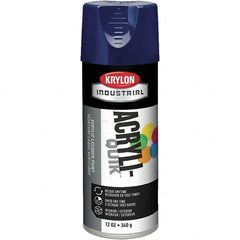 Krylon - Regal Blue, 12 oz Net Fill, Gloss, Lacquer Spray Paint - 15 to 20 Sq Ft per Can, 16 oz Container, Use on Cabinets, Color Coding Steel & Lumber, Conduits, Drums, Ducts, Furniture, Motors, Pipelines, Tools - Americas Industrial Supply