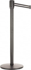 Tensator - 40" High, Tensabarrier Post - Black Steel Post, 90" Tape - Americas Industrial Supply
