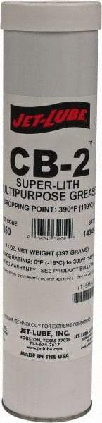 Jet-Lube - 14 oz Cartridge Lithium High Temperature Grease - Amber, High Temperature, 300°F Max Temp, NLGIG 2, - Americas Industrial Supply