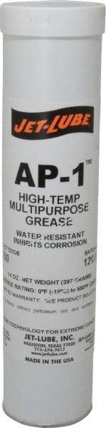 Jet-Lube - 14 oz Cartridge High Temperature Grease - Amber, High Temperature, 550°F Max Temp, NLGIG 2, - Americas Industrial Supply