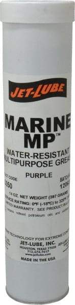 Jet-Lube - 14 oz Cartridge Lithium High Temperature Grease - Purple, High/Low Temperature, 325°F Max Temp, NLGIG 2, - Americas Industrial Supply