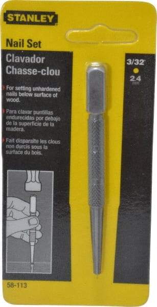 Stanley - Nail Punch - 4" OAL, Steel - Americas Industrial Supply