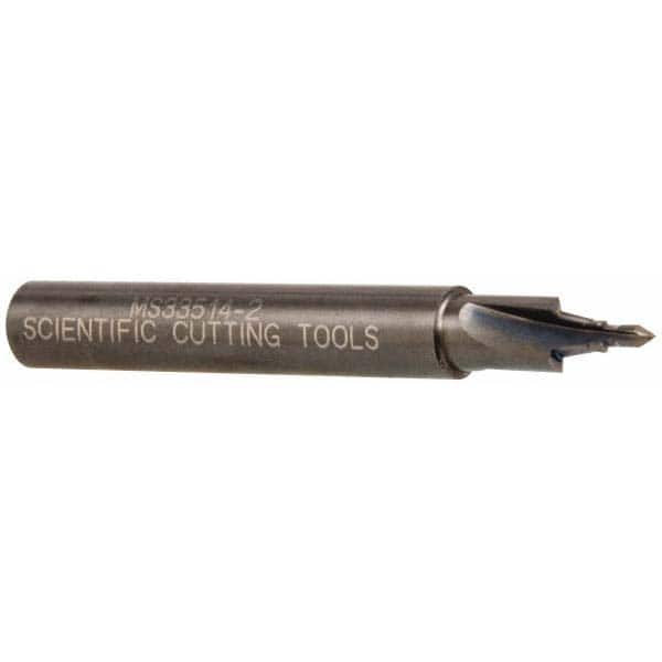 Scientific Cutting Tools - 5/16-24" Port, 0.3" Spotface Diam, 1/8" Tube Outside Diam, Plain Pilot, Straight Shank, Carbide Tipped Porting Tool - Americas Industrial Supply