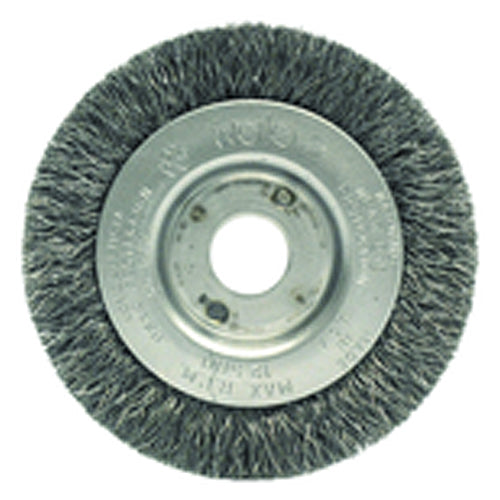 ‎3″ Diameter-3/8″-1/2″ Arbor Hole - Crimped Steel Wire Straight Wheel - Americas Industrial Supply