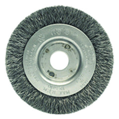 ‎3″ Diameter-3/8″-1/2″ Arbor Hole - Crimped Steel Wire Straight Wheel - Americas Industrial Supply