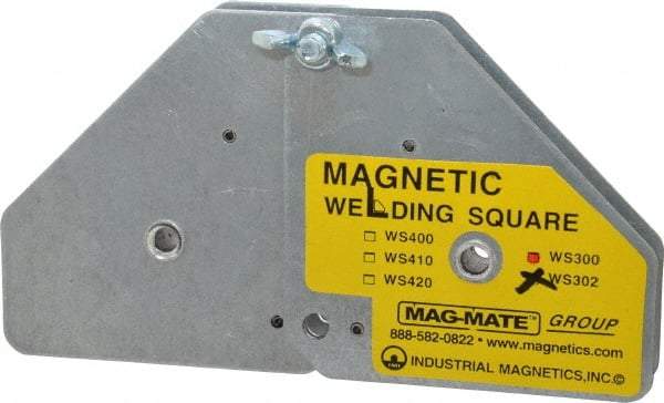 Mag-Mate - 7-5/8" Wide x 1-3/8" Deep x 3-3/4" High, Rare Earth Magnetic Welding & Fabrication Square - 120 Lb Average Pull Force - Americas Industrial Supply