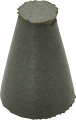 Cratex - 5/8" Max Diam x 1" Long, Taper, Rubberized Point - Coarse Grade, Silicon Carbide, 1/4" Arbor Hole, Unmounted - Americas Industrial Supply