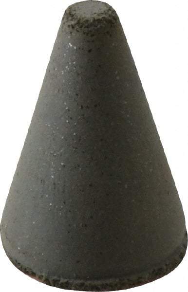 Cratex - 7/8" Max Diam x 1-1/4" Long, Taper, Rubberized Point - Coarse Grade, Silicon Carbide, 1/4" Arbor Hole, Unmounted - Americas Industrial Supply