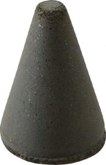 Cratex - 7/8" Max Diam x 1-1/4" Long, Taper, Rubberized Point - Coarse Grade, Silicon Carbide, 1/4" Arbor Hole, Unmounted - Americas Industrial Supply