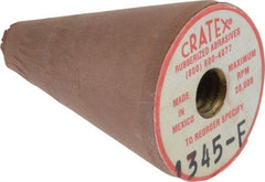 Cratex - 7/8" Max Diam x 1-1/4" Long, Taper, Rubberized Point - Fine Grade, Silicon Carbide, 1/4" Arbor Hole, Unmounted - Americas Industrial Supply