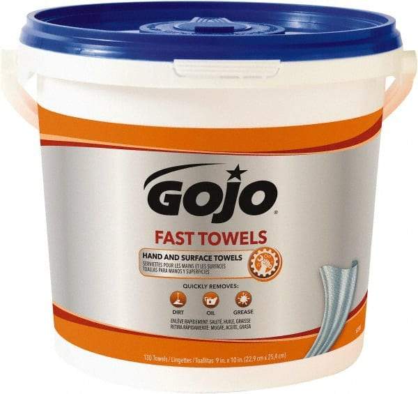 GOJO - Pre-Moistened Hand Cleaning Wipes - Center Pull, 12-1/4" x 10-1/2" Sheet Size, Blue - Americas Industrial Supply