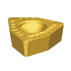 Kennametal - DFT20204 MD Grade KCU25 Carbide Indexable Drill Insert - TiN Finish, Trigon, 2.25mm Inscribed Circle - Americas Industrial Supply