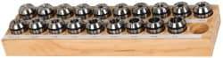 Kennametal - 19 Piece, 1/16" to 5/8" Capacity, ER Collet Set - Series ER25 - Exact Industrial Supply
