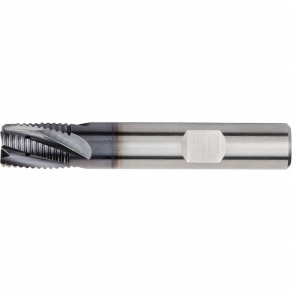 Kennametal - 12mm Diam, Fine Pitch, 26mm LOC, 4 Flute Solid Carbide 45° Corner Chamfer Roughing End Mill - 83mm OAL, 12mm Shank Diam, Single End, Centercutting, 20° Helix - Americas Industrial Supply