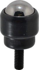 Value Collection - 1 Inch Diameter, Round, Carbon Steel Ball Transfer - 1.2188 Inch Overall Diameter, 1.4375 Inch Mount Height, 125 Lb. Capacity - Americas Industrial Supply