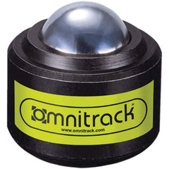 Value Collection - 1/2 Inch Diameter, Round, Chrome Steel Ball Transfer - 7/8 Inch Overall Diameter, 7/8 Inch Mount Height, 100 Lb. Capacity - Americas Industrial Supply