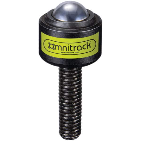 Value Collection - 1/2 Inch Diameter, Round, Chrome Steel Ball Transfer - 7/8 Inch Overall Diameter, 7/8 Inch Mount Height, 100 Lb. Capacity - Americas Industrial Supply