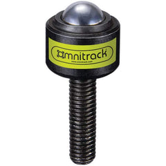 Value Collection - 1/2 Inch Diameter, Round, Chrome Steel Ball Transfer - 7/8 Inch Overall Diameter, 7/8 Inch Mount Height, 100 Lb. Capacity - Americas Industrial Supply