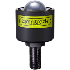 Value Collection - 1 Inch Diameter, Round, Chrome Steel Ball Transfer - 2 Inch Overall Diameter, 2 Inch Mount Height, 825 Lb. Capacity - Americas Industrial Supply