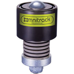 Value Collection - 1/2 Inch Diameter, Round, Chrome Steel Ball Transfer - 7/8 Inch Overall Diameter, 1.54 Inch Mount Height, 70 Lb. Capacity - Americas Industrial Supply