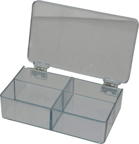 Flambeau - 2-3/4" Wide x 1-1/8" High x 4-1/2" Deep, Small Parts Box - Cellulose Propionate Frame, 4 Compartments, 1-1/4" Wide x 7/8" High x 2" Deep Bin - Americas Industrial Supply