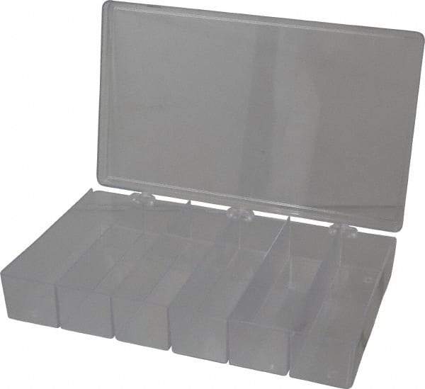 Flambeau - 6-3/4" Wide x 1-3/4" High x 11" Deep, Small Parts Box - K-Resin Frame, 6 Compartments, 6" Wide x 1-1/2" High x 1-5/8" Deep Bin - Americas Industrial Supply