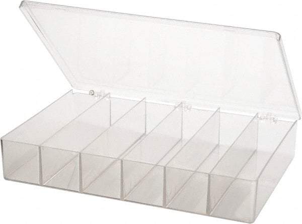 Flambeau - 9" Wide x 2-5/16" High x 13-1/8" Deep, Small Parts Box - K-Resin Frame, 6 Compartments, 8-1/4" Wide x 2" High x 1" Deep Bin - Americas Industrial Supply